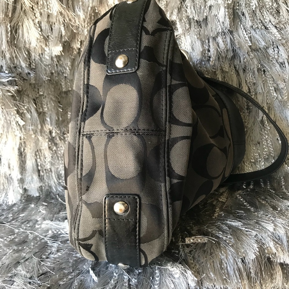 Coach Zoe Canvas Shoulder Bag - Picture 8 of 9